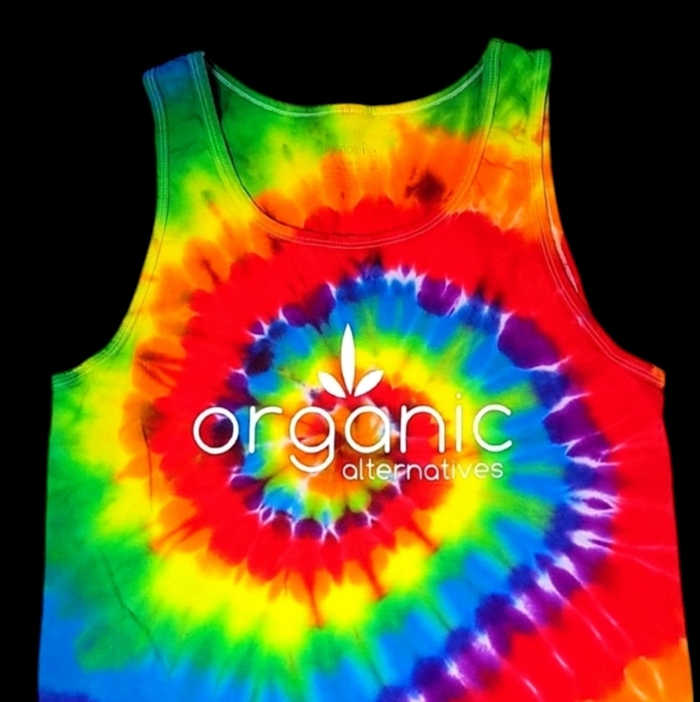 Men's Organic Alternatives Rainbow Tie Dye Tank Top from Colorado, Size: Medium - Picture 2 of 7